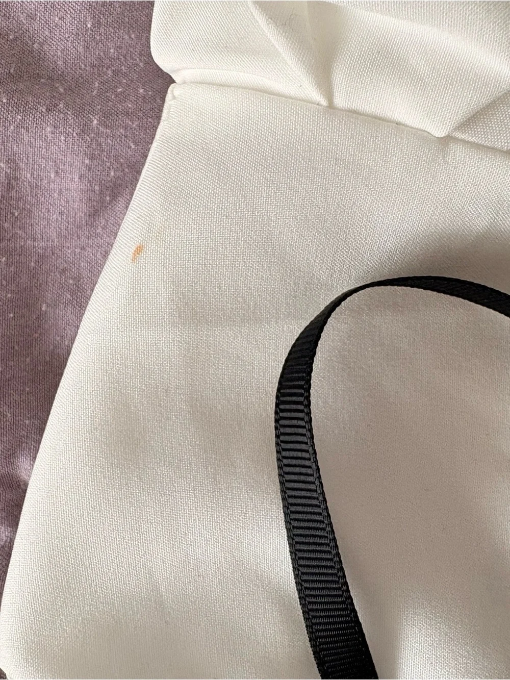 White Short-Sleeve Bow-Tie Blouse with Black Trim